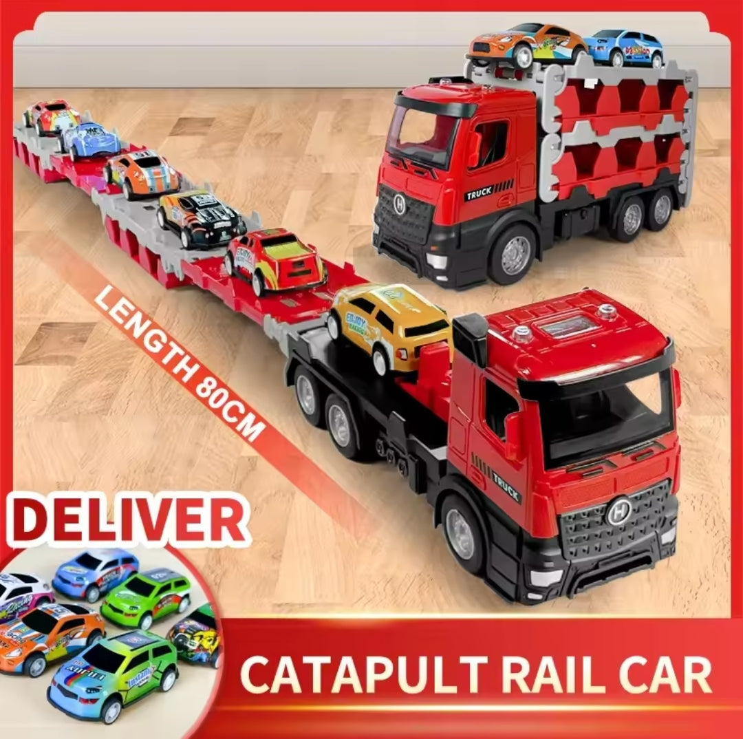 Transporter truck folding racing cars ⭐️⭐️⭐️⭐️ sold 777 - Toys world