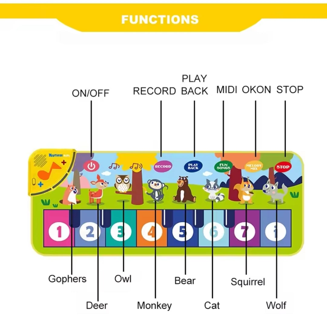 Musical Piano Carpet – Interactive Musical Play Mat for Toddlers ⭐️⭐️⭐️⭐️⭐️ sold 5000+ - Toys world