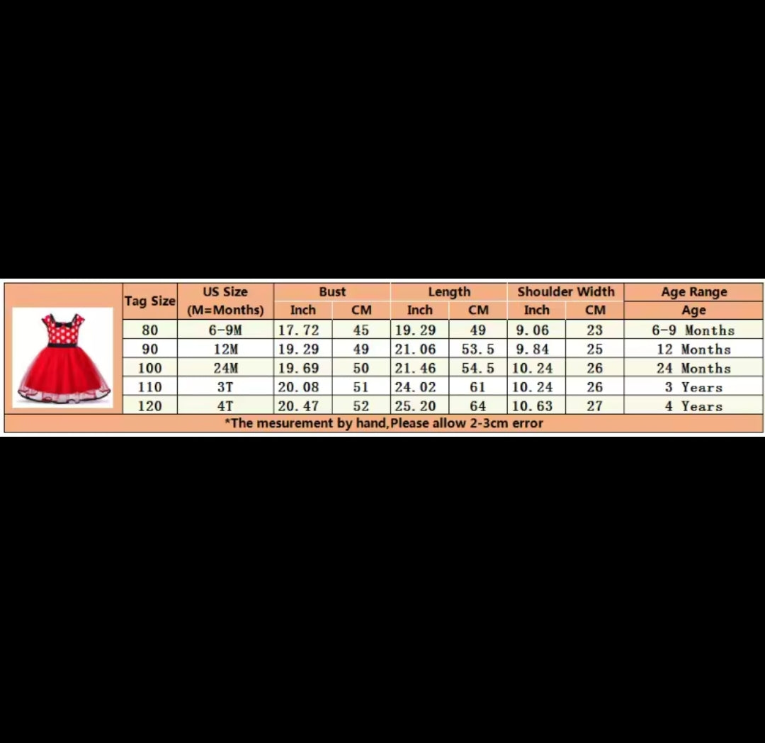Minnie Mouse Costume – Classic Red Dot Dress with Ears & Bow for Kids ⭐️⭐️⭐️⭐️⭐️ sold 329 - Toys world