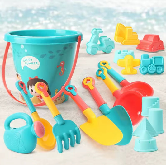 Kids Beach Bucket Set – Colorful Sand Play Toy with Shovel available at ToysWorld