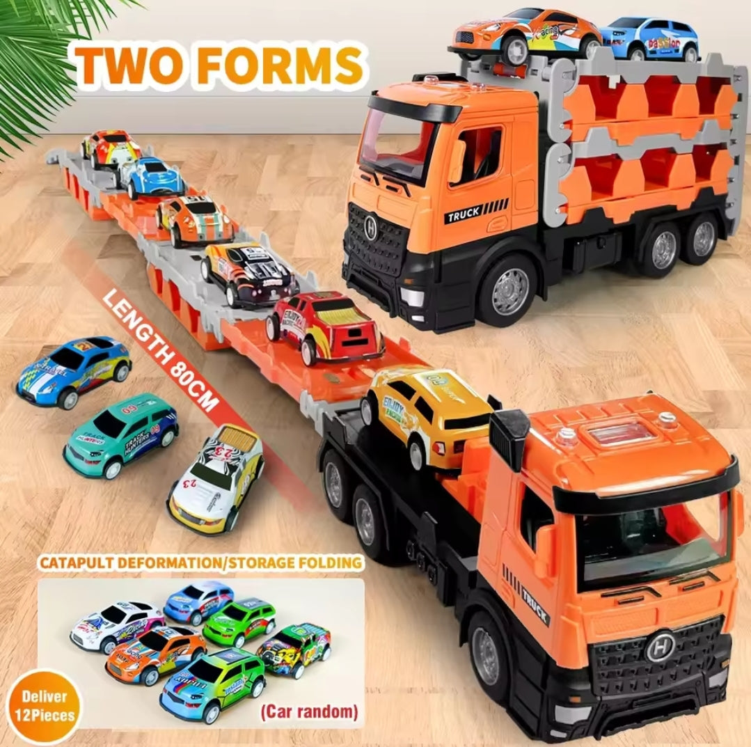 Transporter truck folding racing cars ⭐️⭐️⭐️⭐️ sold 777 - Toys world