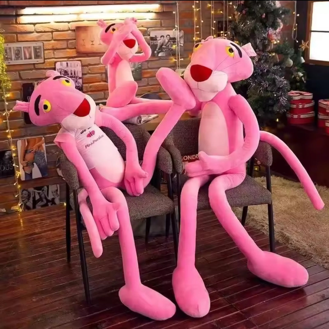 Pink Panther plush doll – soft and cuddly cartoon character toy for kids and collectors