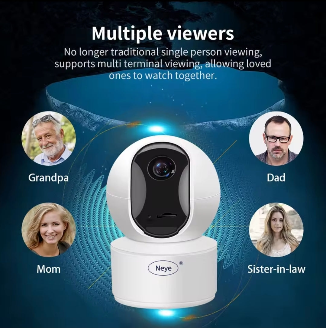 Wifi camera for parents see your kids in live 360 °           day & night
