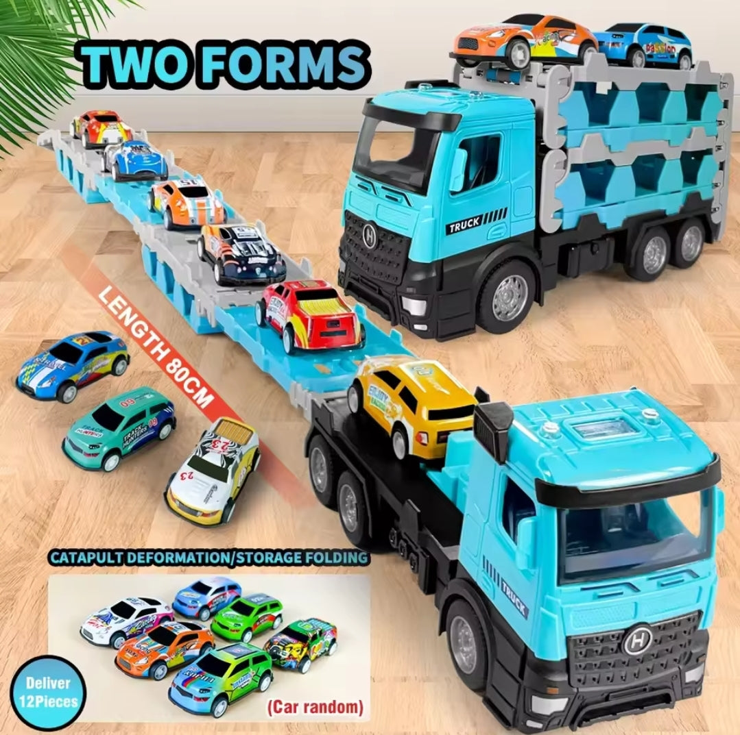 Transporter truck folding racing cars ⭐️⭐️⭐️⭐️ sold 777 - Toys world
