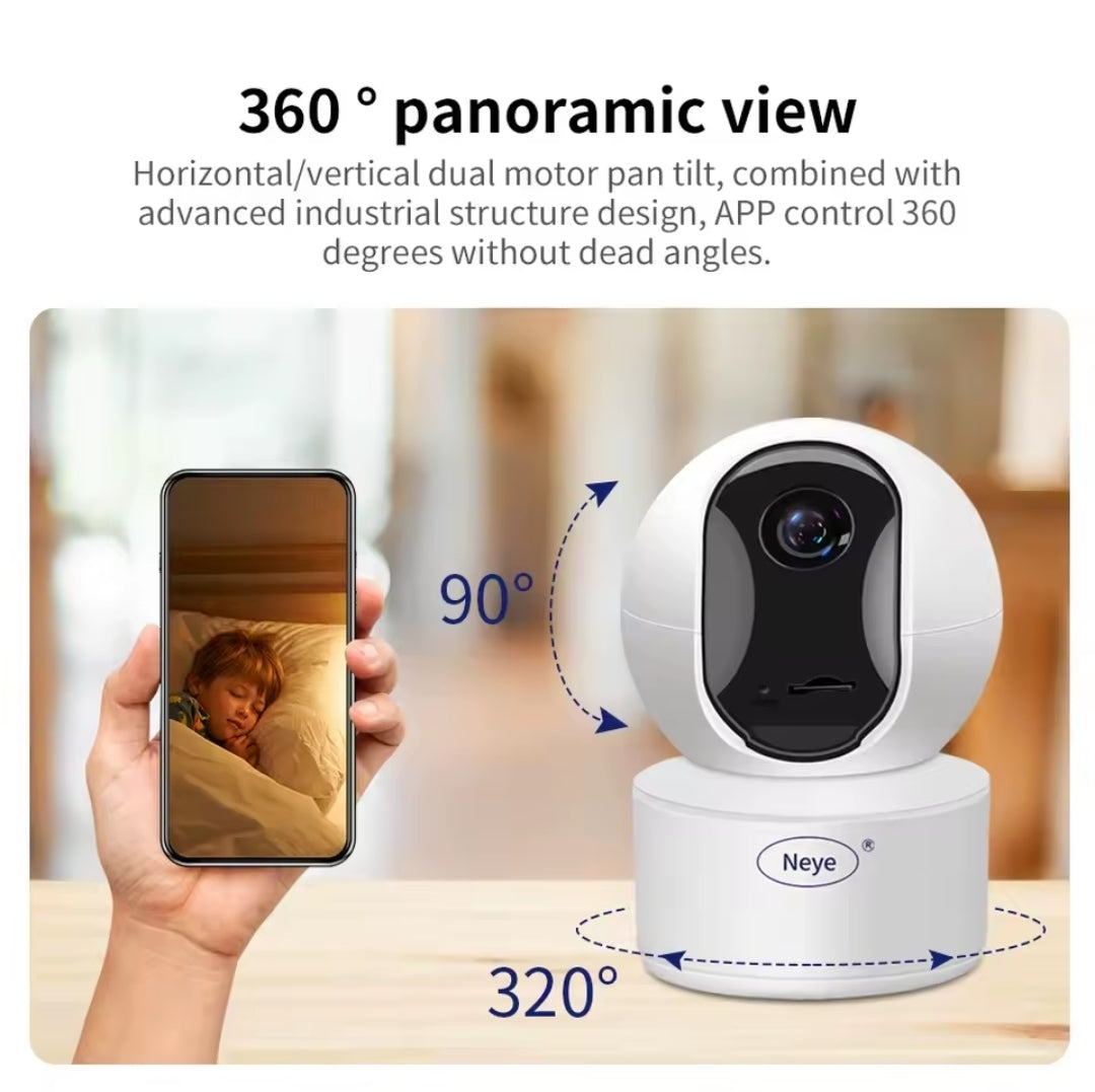 Wifi camera for parents see your kids in live 360 °           day & night