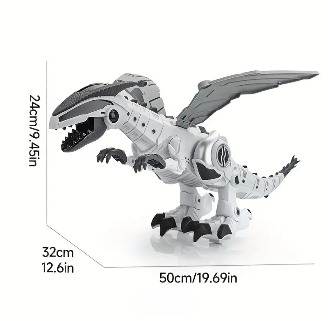 Flying dragon dinosaur toy walking and spray with lights and make sounds