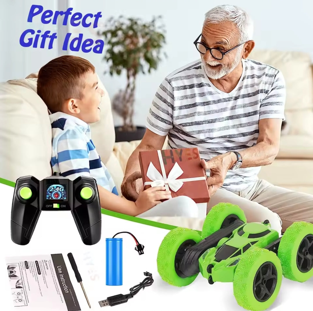 Remote control stunt car toy – durable RC vehicle with flips and tricks for kids