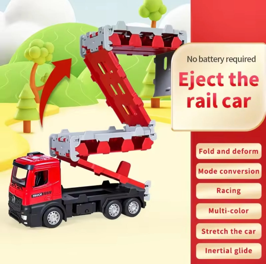 Transporter truck folding racing cars ⭐️⭐️⭐️⭐️ sold 777 - Toys world