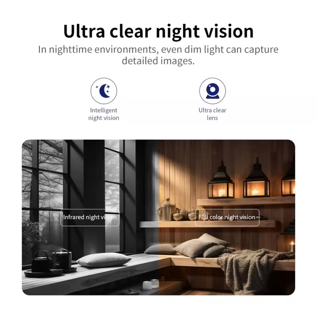 Wifi camera for parents see your kids in live 360 °           day & night