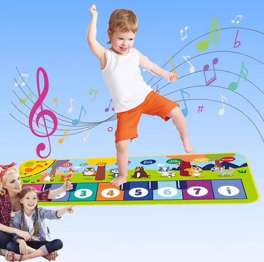 Colorful musical piano play mat for kids – interactive educational carpet with sound and lights